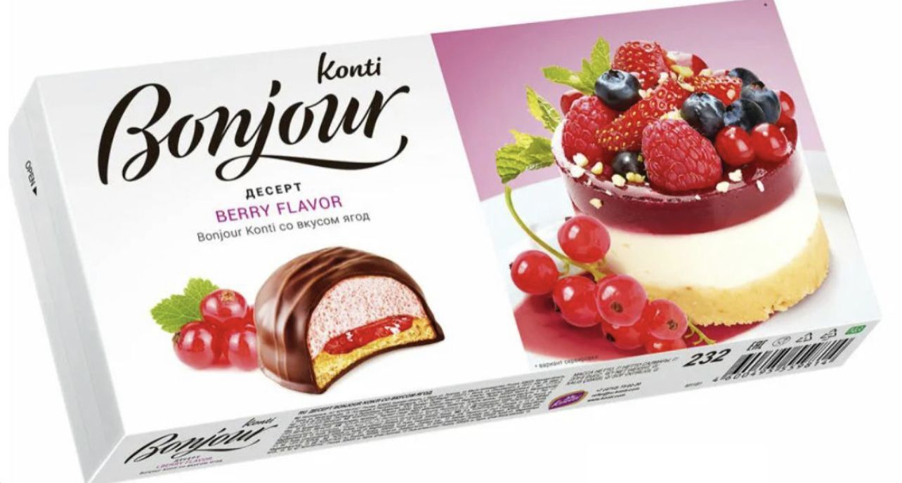 Desert rezavor ta'mli Bonjour shirinliklari