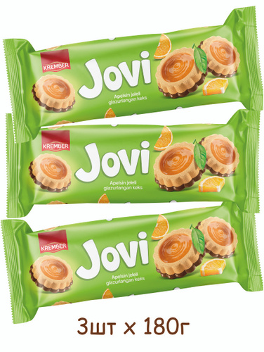 Apelsin jeleli glazurlangan Keks Jovi