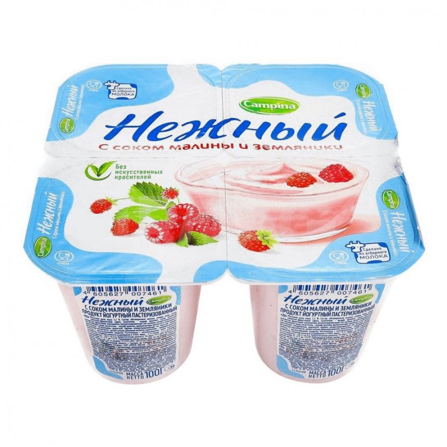 Yogurt 1.2% malinali Nejniy 100 gr