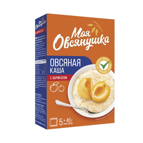 Моя Овсянушка Каша Овсяная Каша с Абрикосом, коробка 200г